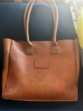 Parker Clay Mercato Leather Tote with Double Handles